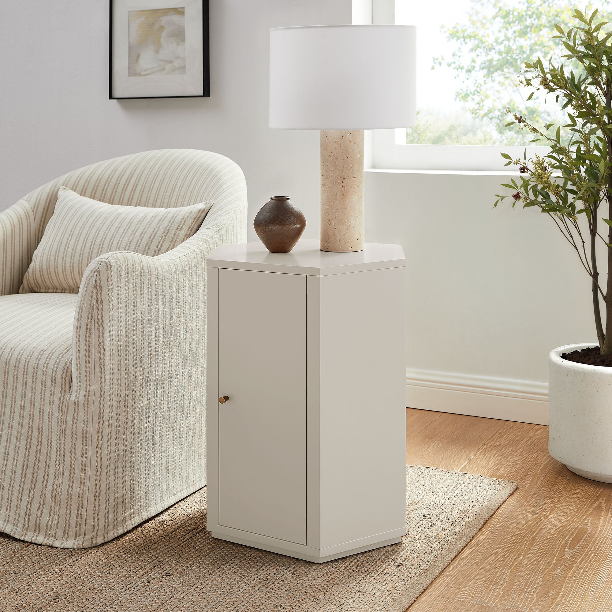 Kade Faceted Semi-Gloss Side Table by Modway