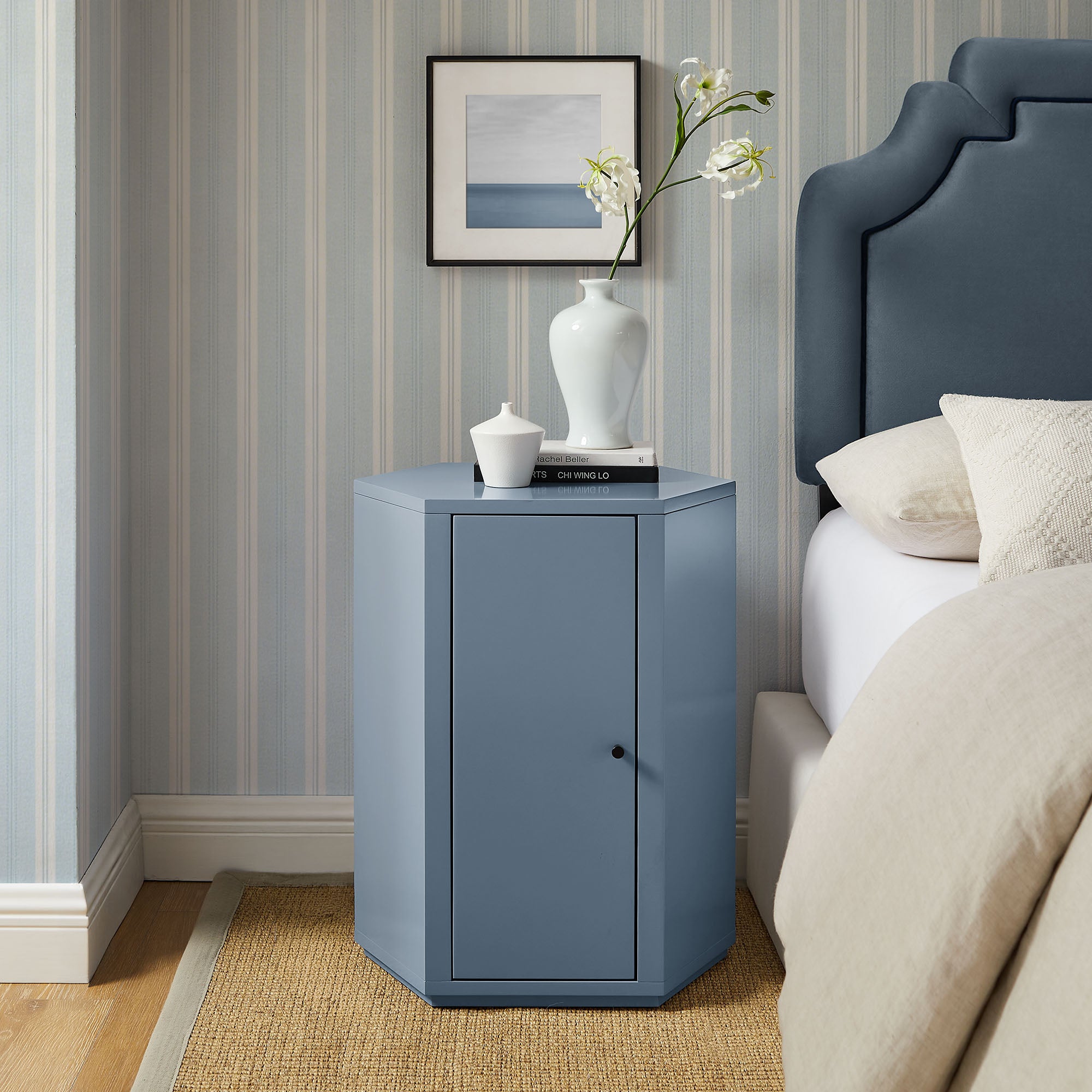 Kade Faceted Semi-Gloss Side Table by Modway