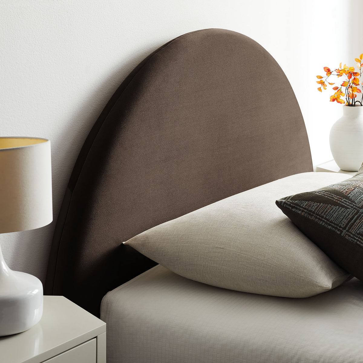 Resort Twin Arched Performance Velvet Storage Platform Bed Frame - Chocolate Brown