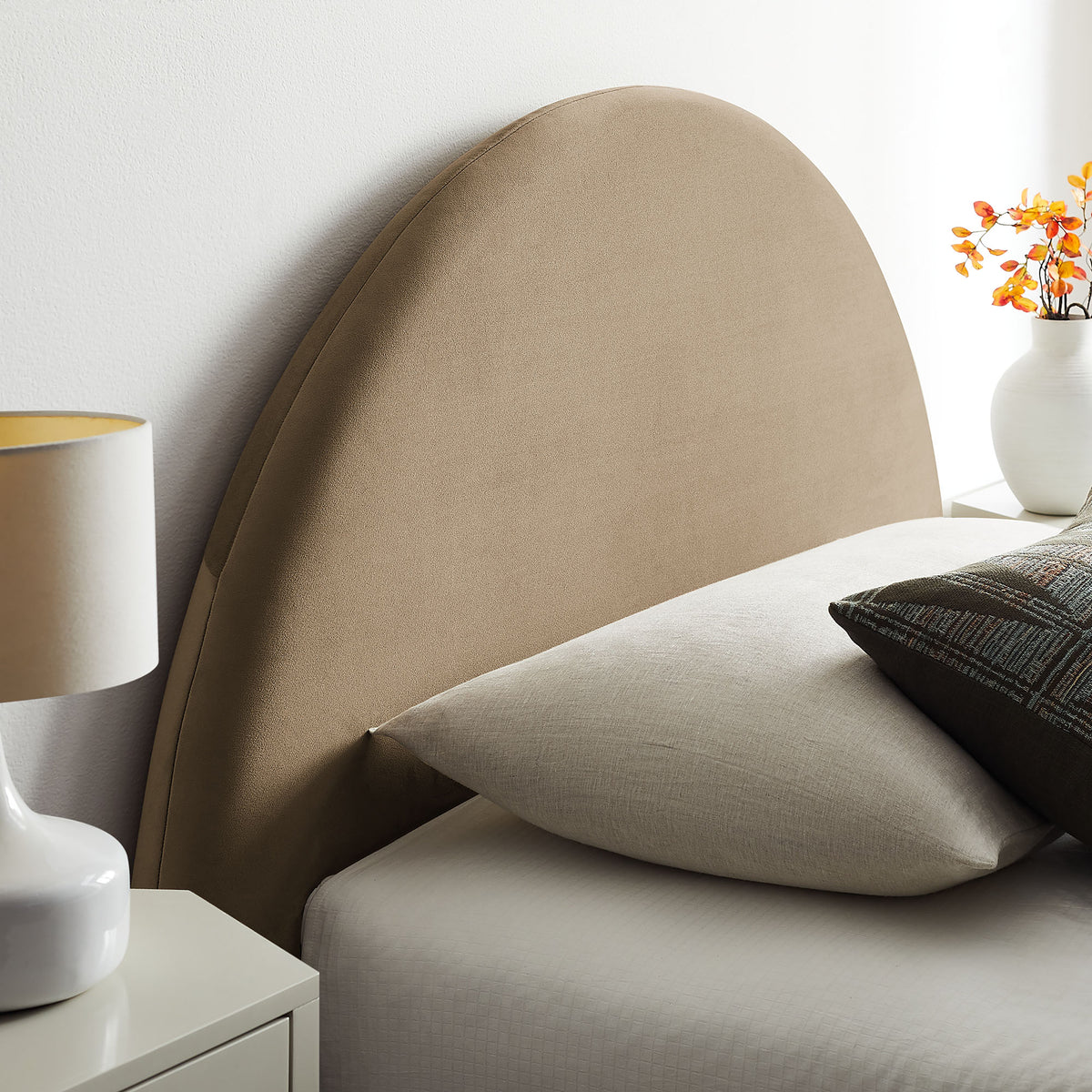 Resort Twin Arched Performance Velvet Storage Platform Bed Frame - Taupe