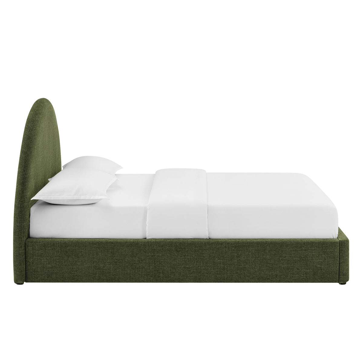 Resort Full Arched Upholstered Fabric Storage Platform Bed Frame - Foliage