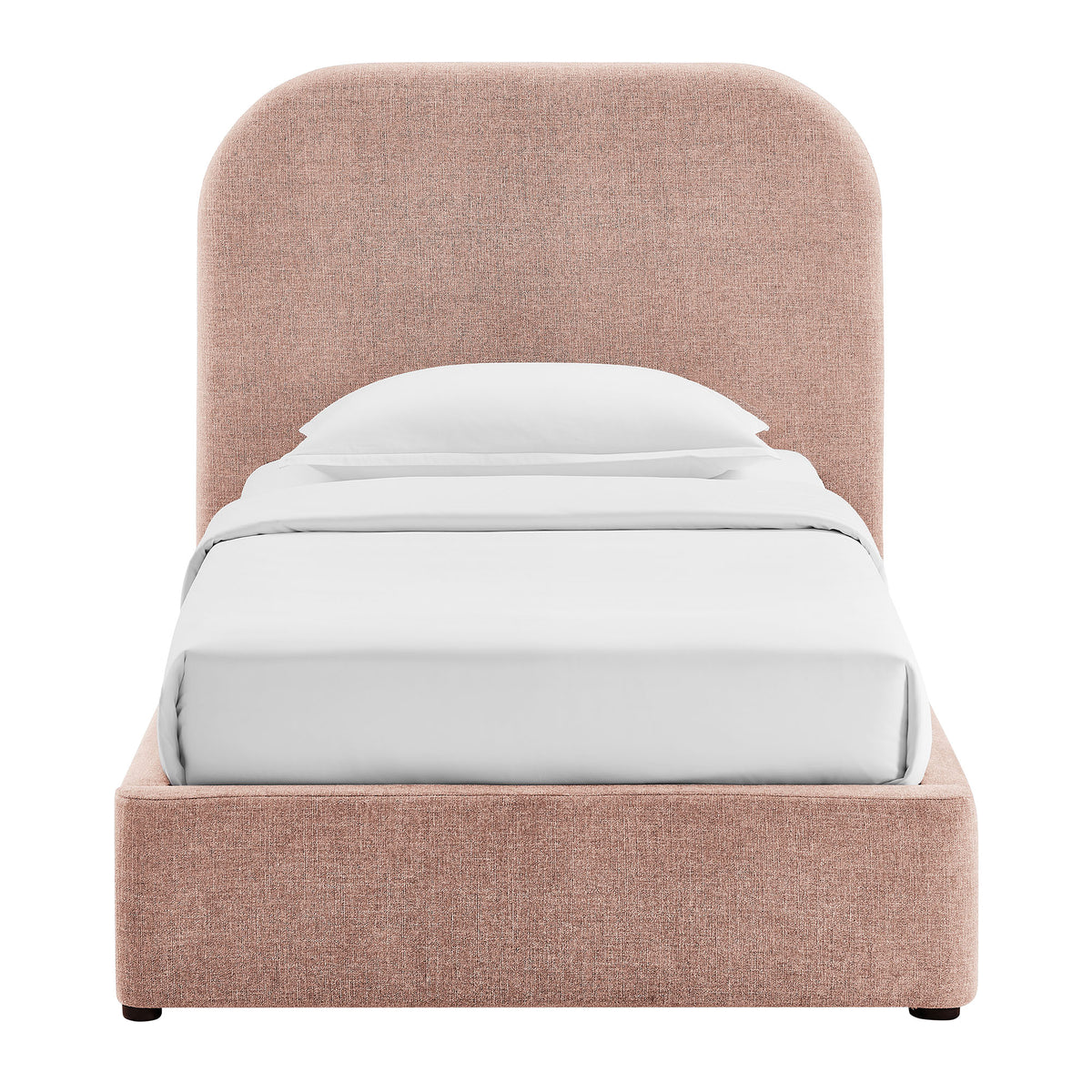 Keynote Twin Fabric Upholstered Storage Platform Bed Frame - Blush