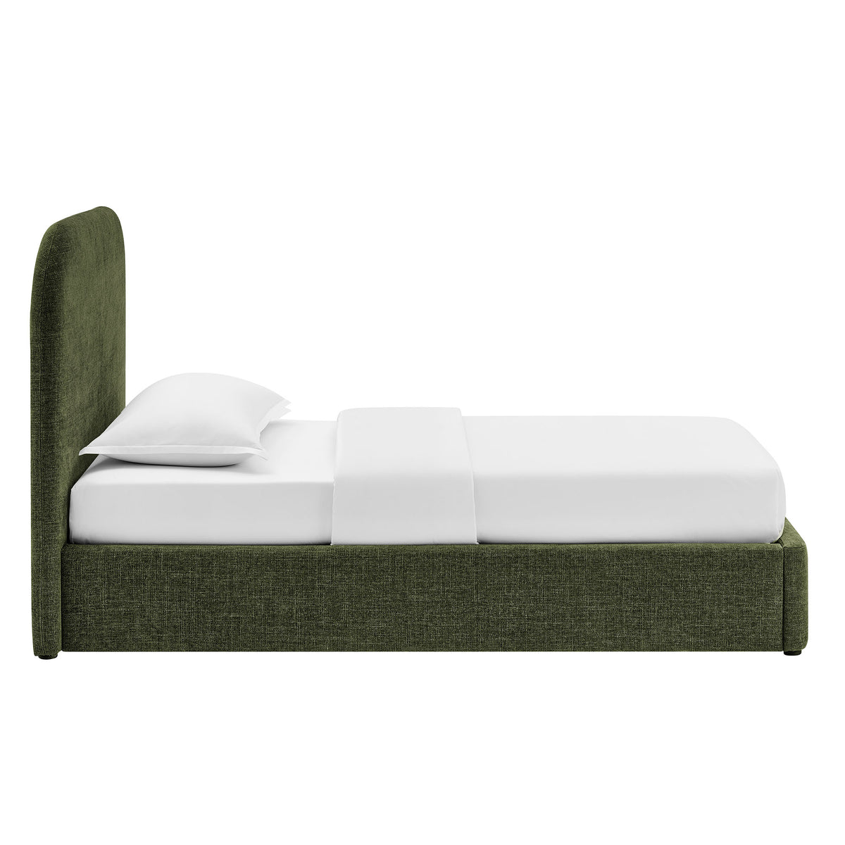 Keynote Twin Fabric Upholstered Storage Platform Bed Frame - Foliage
