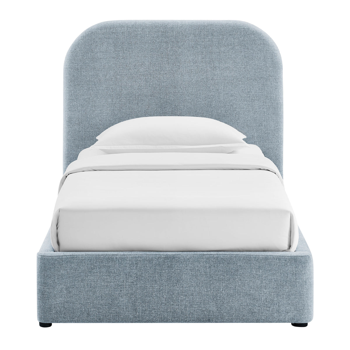 Keynote Twin Fabric Upholstered Storage Platform Bed Frame - Sky