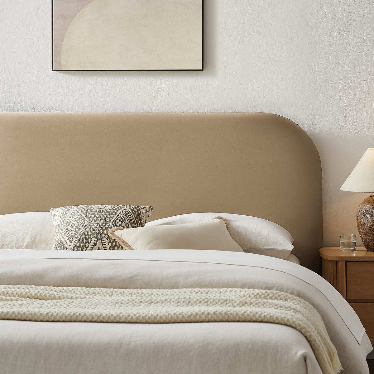Keynote Queen Performance Velvet Storage Platform Bed Frame - Taupe