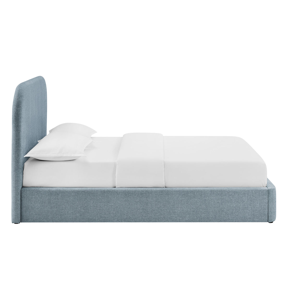 Keynote Queen Fabric Upholstered Storage Platform Bed Frame - Sky