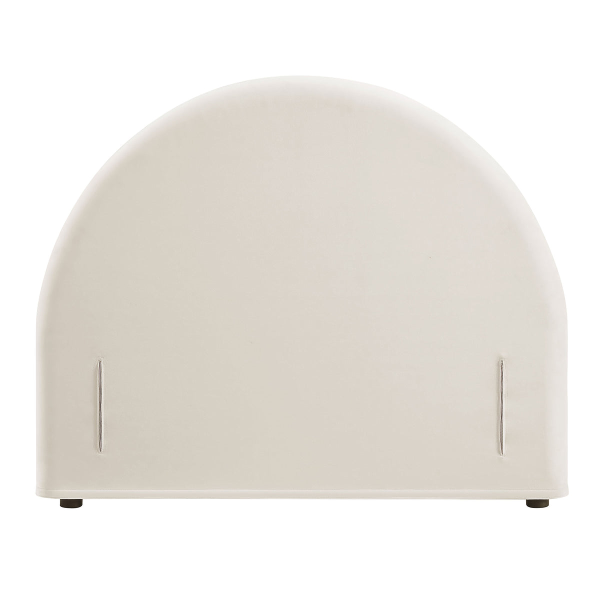 Resort Twin Size Stain-Resistant Performance Velvet Arched Headboard - Alabaster