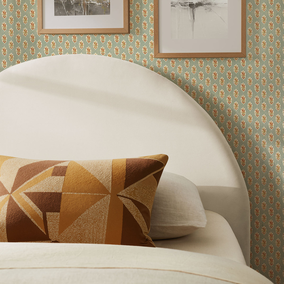 Resort Twin Size Stain-Resistant Performance Velvet Arched Headboard - Alabaster