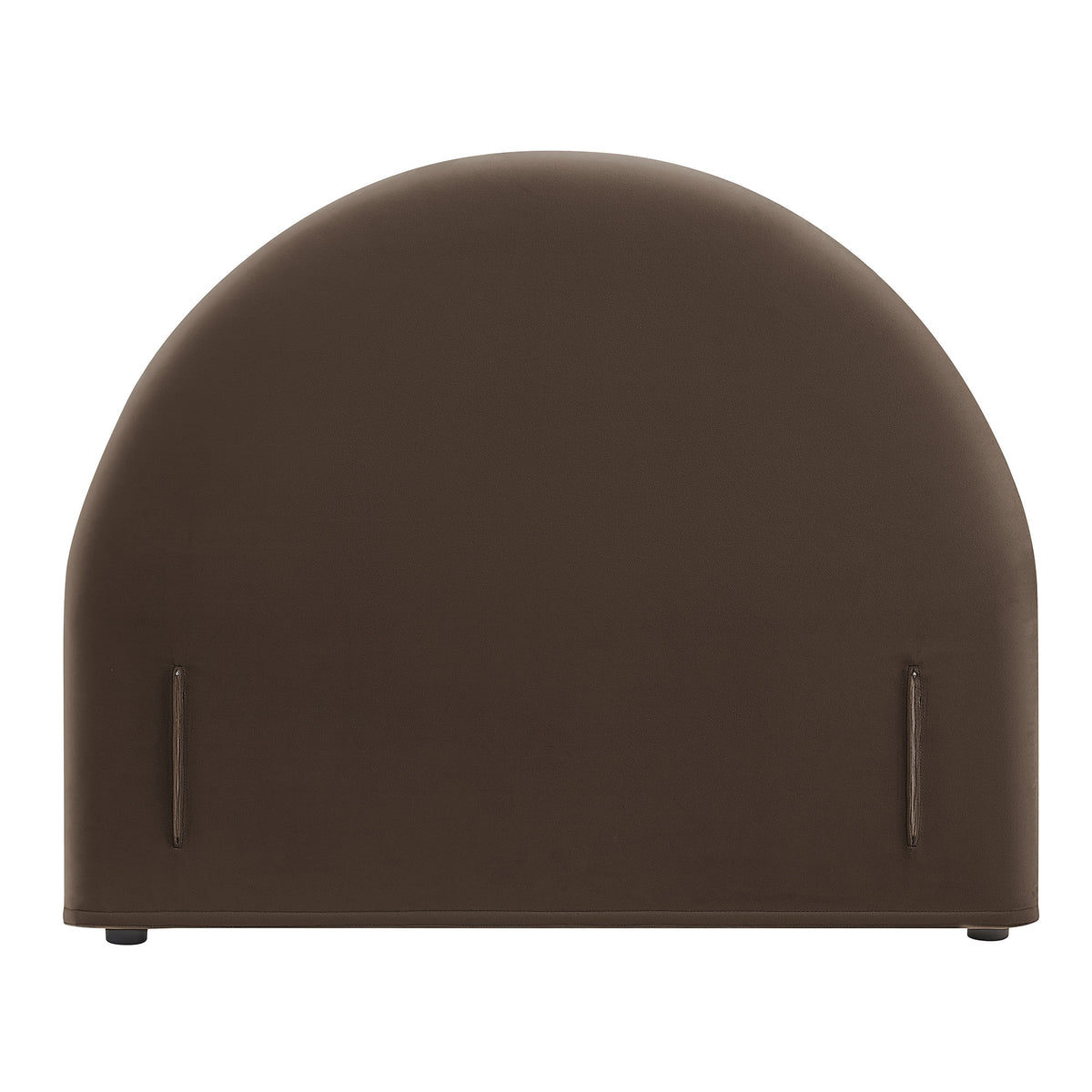 Resort Twin Size Stain-Resistant Performance Velvet Arched Headboard - Chocolate Brown