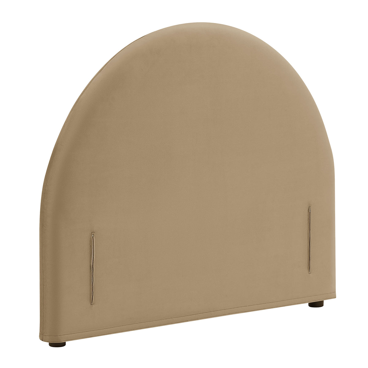 Resort Twin Size Stain-Resistant Performance Velvet Arched Headboard - Taupe