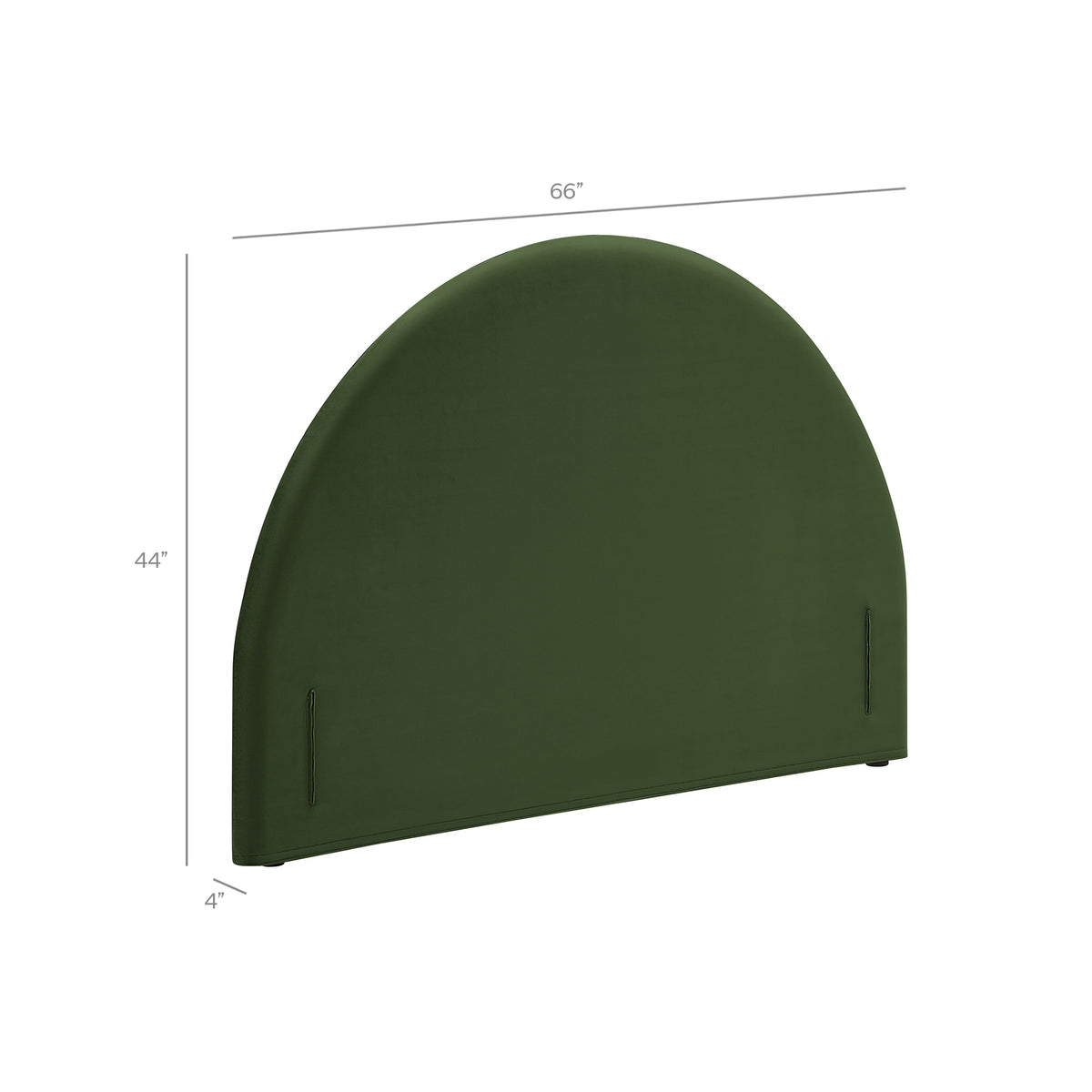 Resort Full Size Stain-Resistant Performance Velvet Arched Headboard - Moss Green