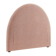 Resort Twin Size Upholstered Fabric Arched Headboard - Blush