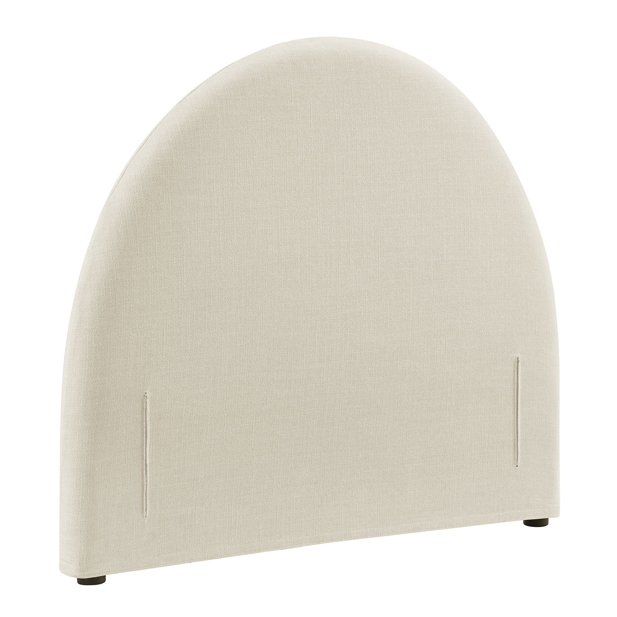 Resort Twin Size Upholstered Fabric Arched Headboard - Ecru