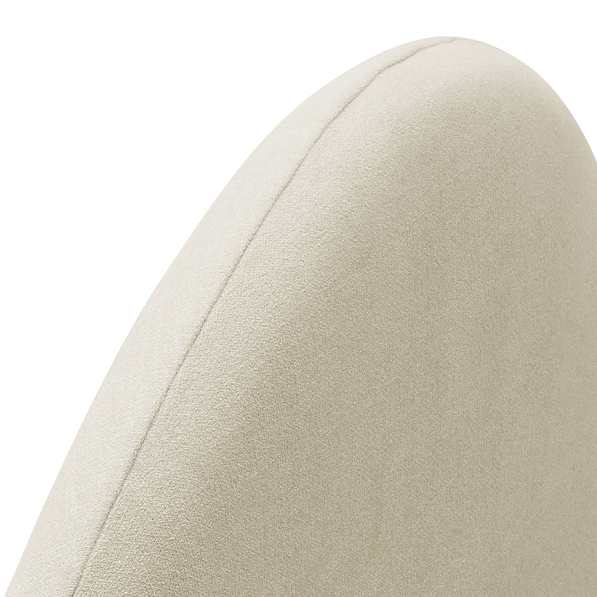 Resort Twin Size Upholstered Fabric Arched Headboard - Ecru