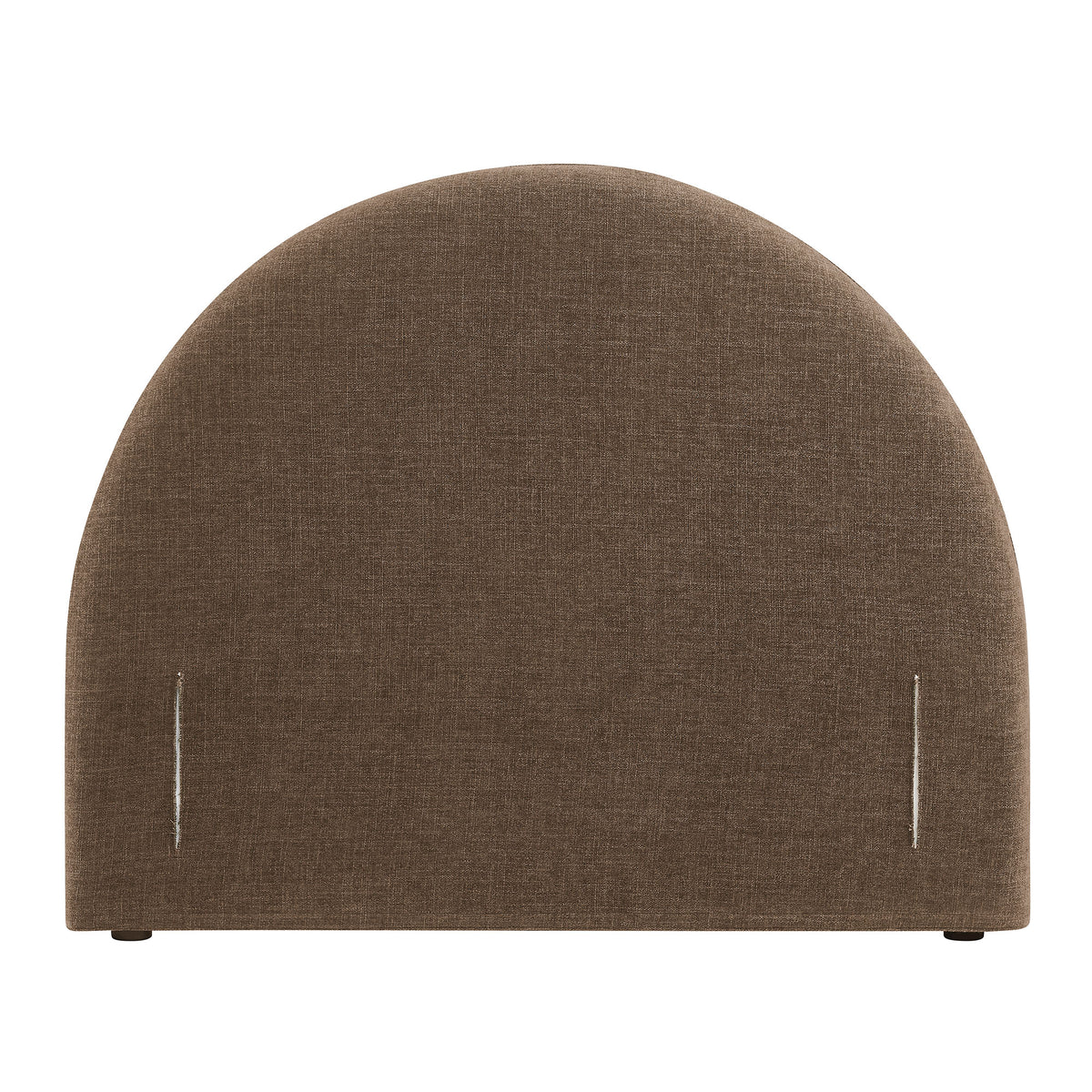 Resort Twin Size Upholstered Fabric Arched Headboard - Mocha