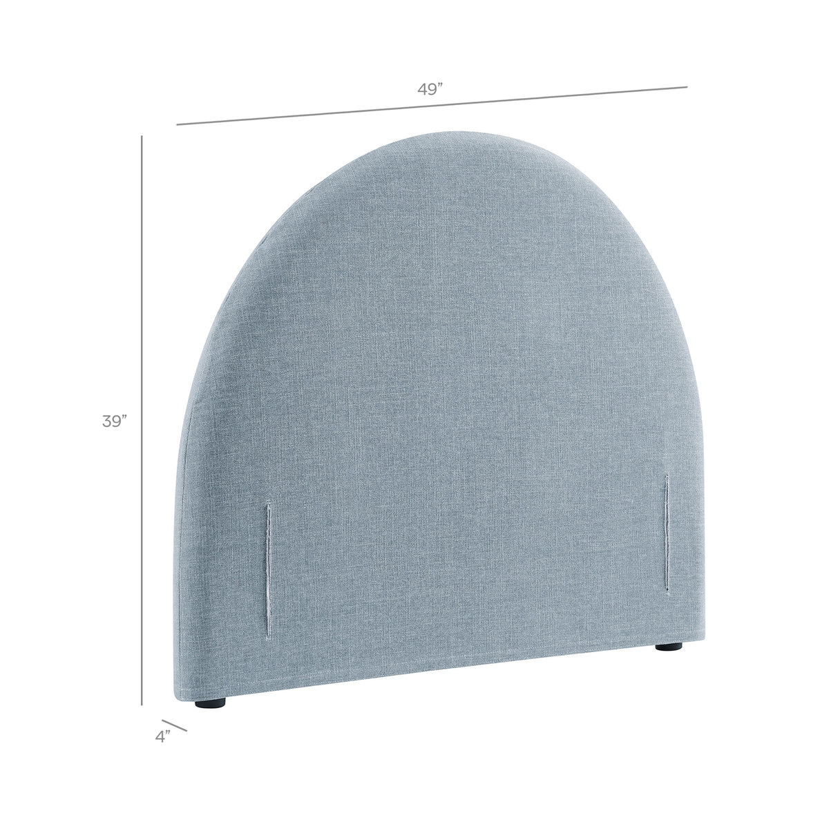 Resort Twin Size Upholstered Fabric Arched Headboard - Sky