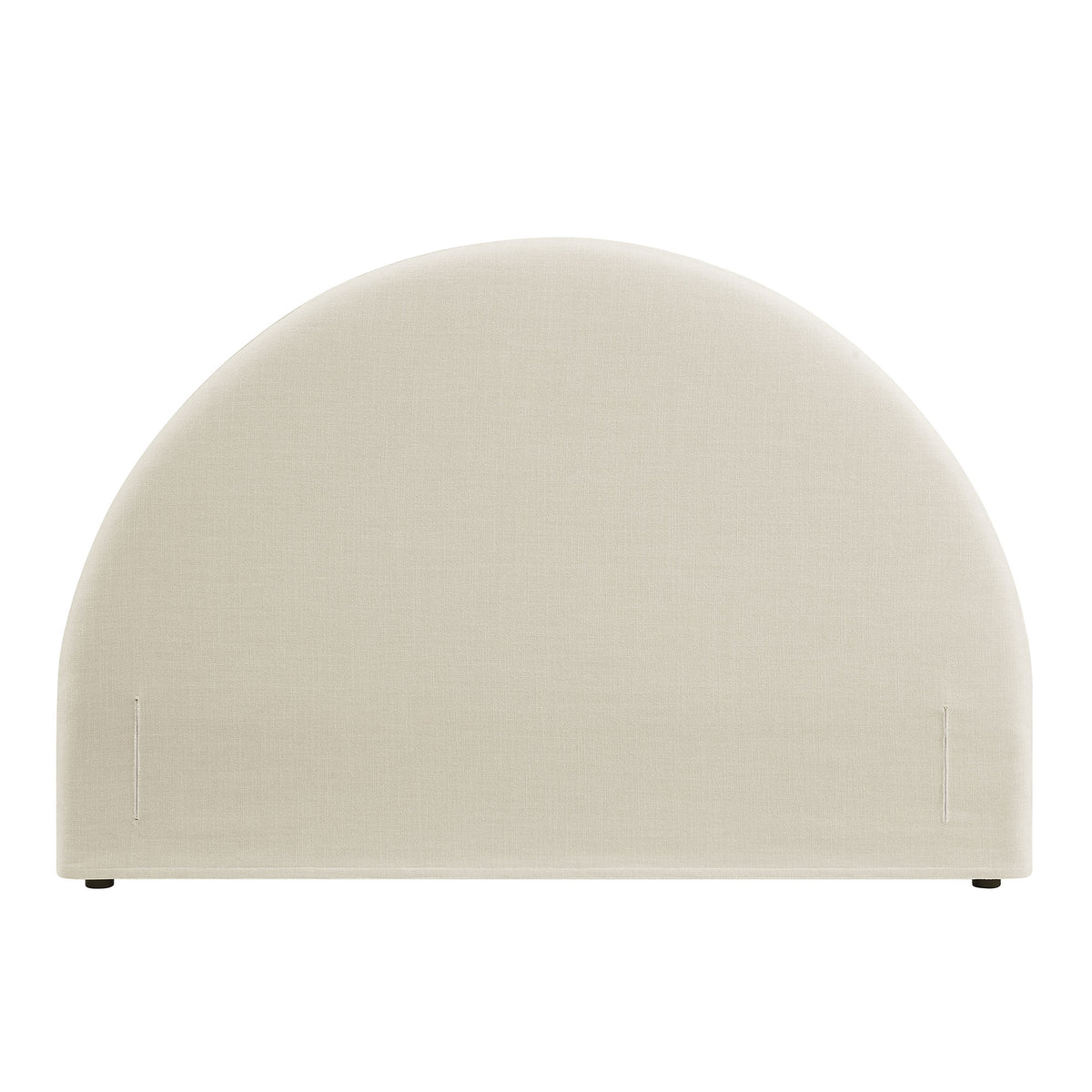Resort Queen Size Upholstered Fabric Arched Headboard - Ecru