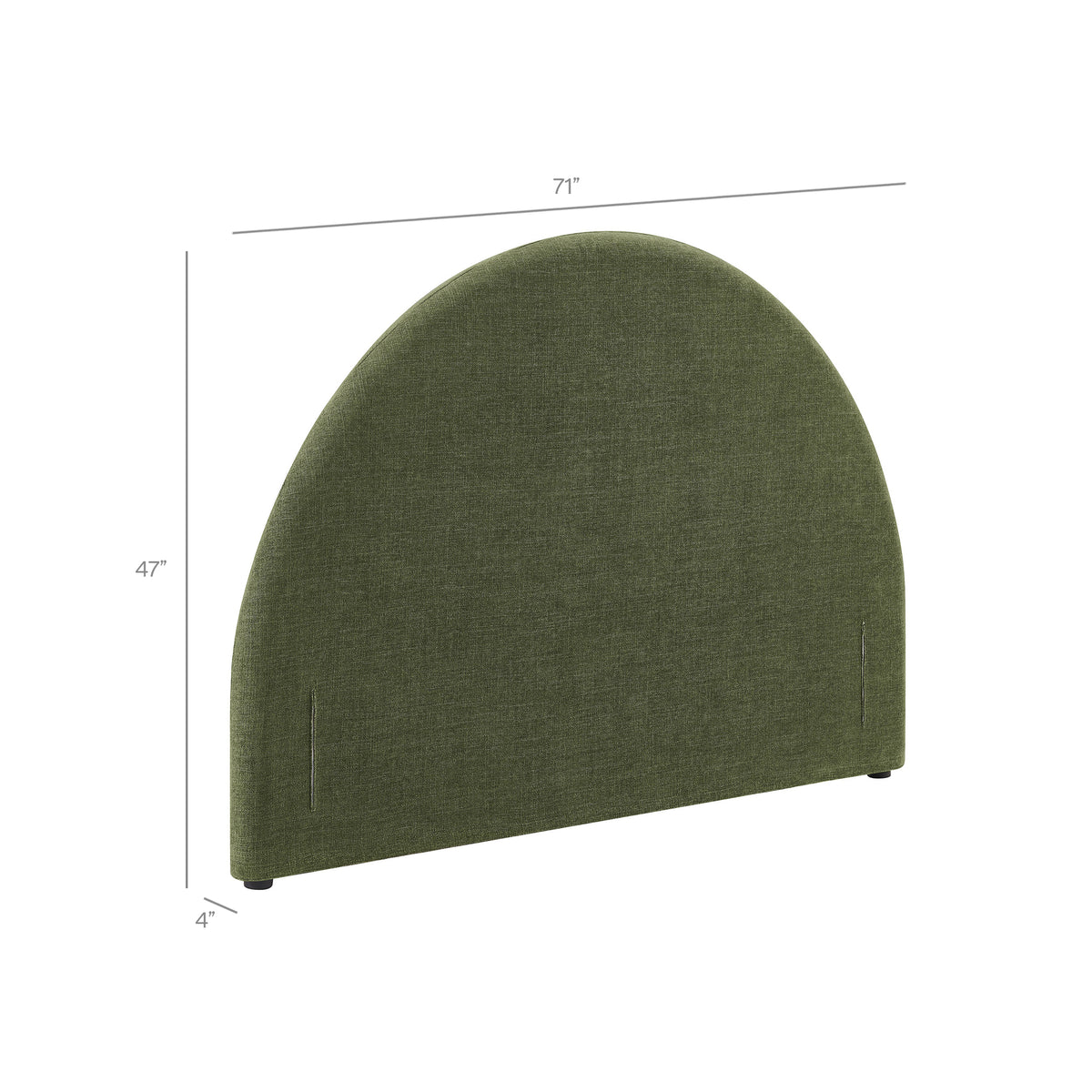 Resort Queen Size Upholstered Fabric Arched Headboard - Foliage
