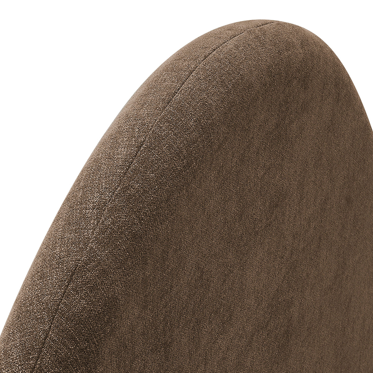 Resort Queen Size Upholstered Fabric Arched Headboard - Mocha