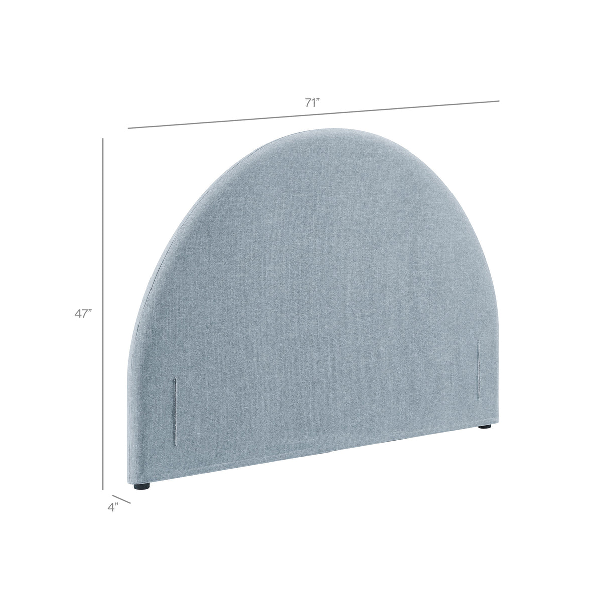 Resort Queen Size Upholstered Fabric Arched Headboard - Sky