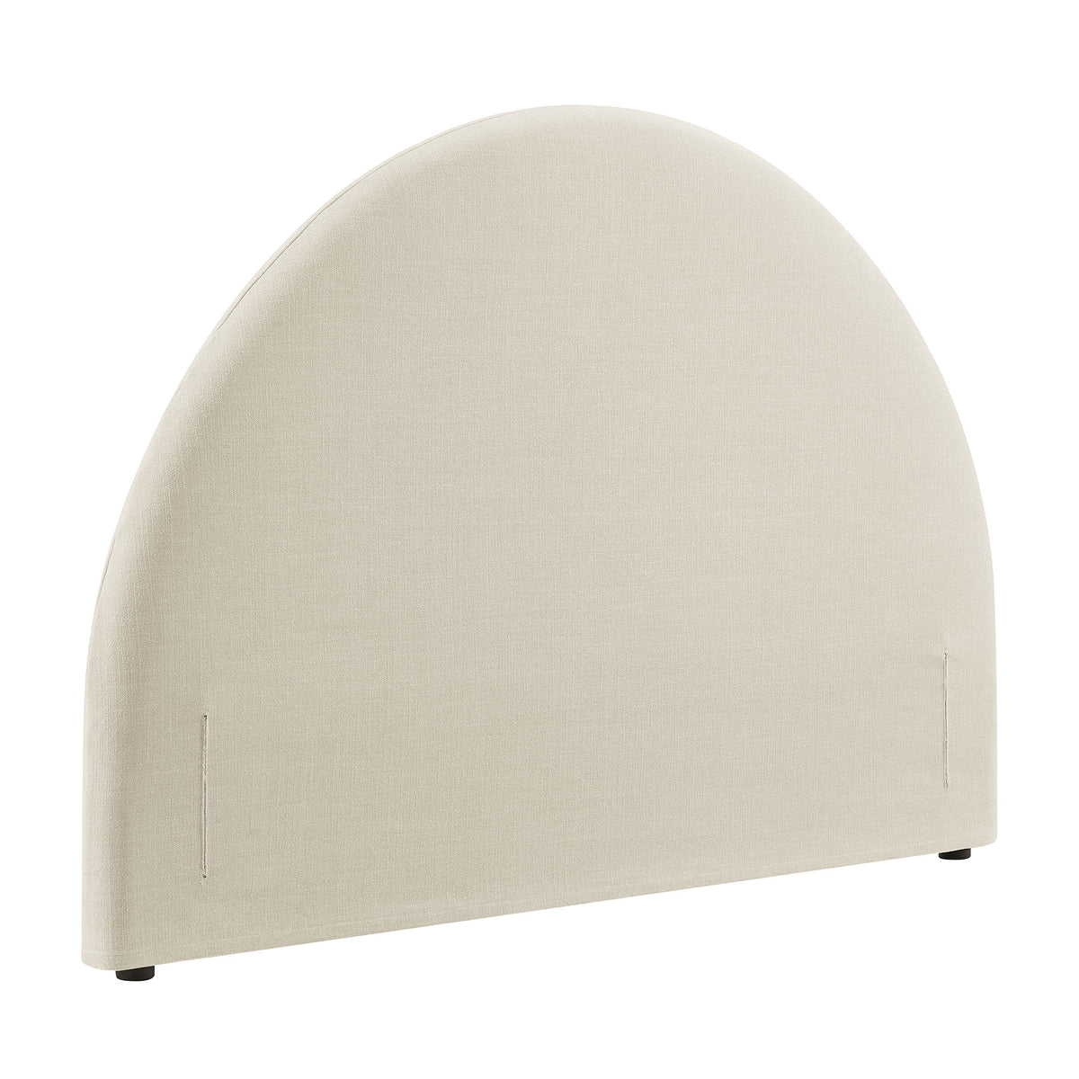 Resort King Size Upholstered Fabric Arched Headboard - Ecru