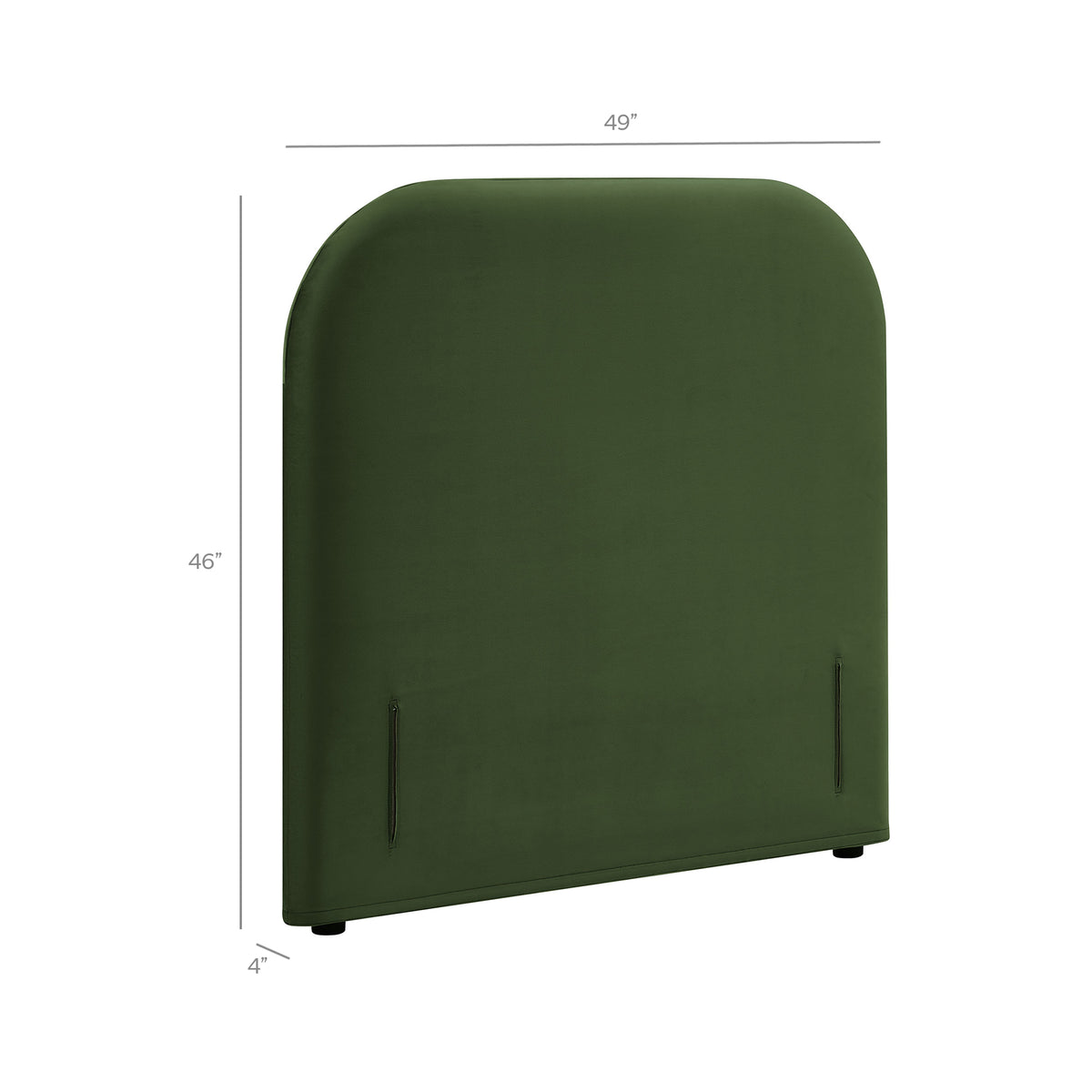 Keynote Twin Stain-Resistant Performance Velvet Headboard - Moss Green