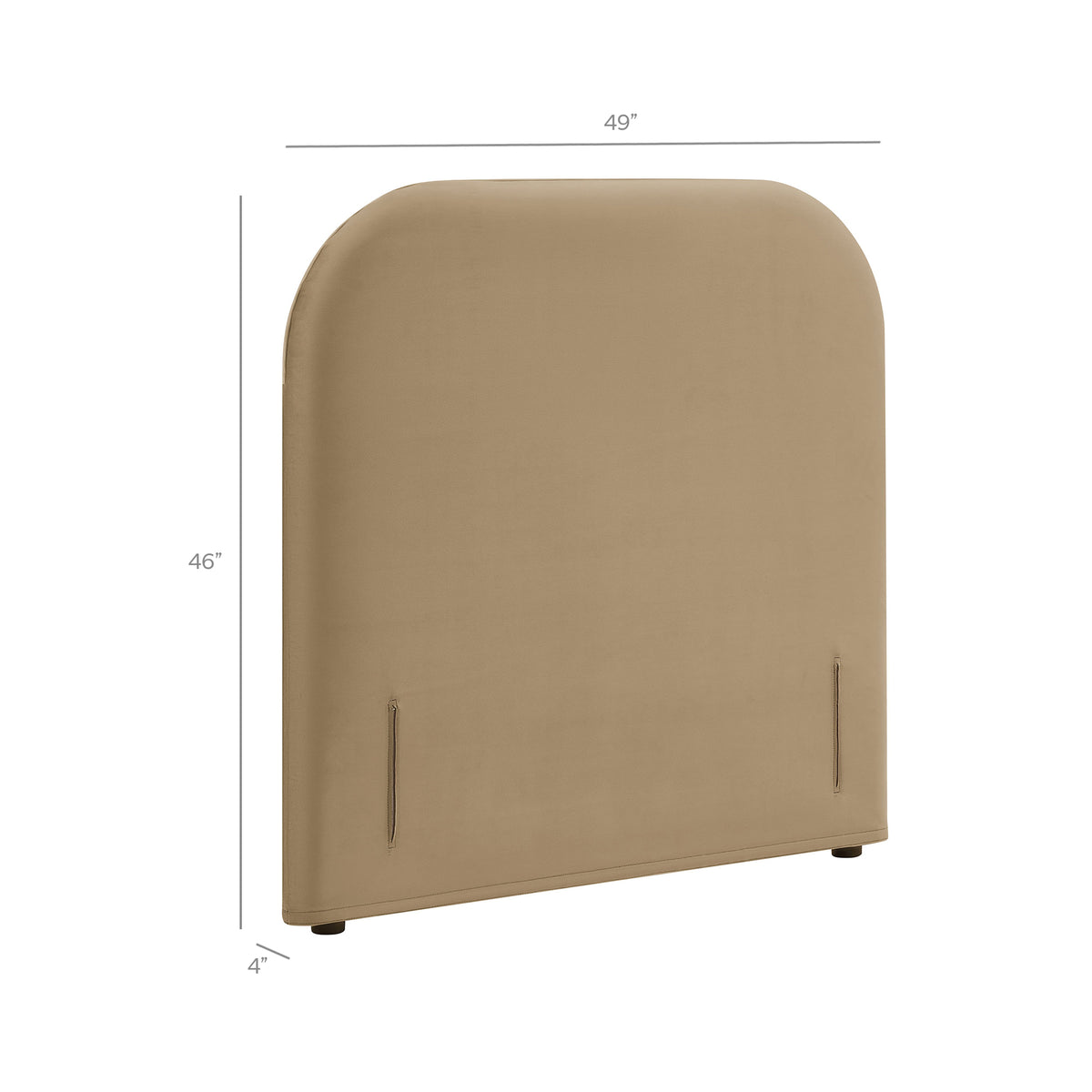Keynote Twin Stain-Resistant Performance Velvet Headboard - Taupe