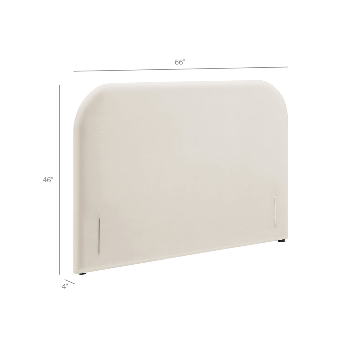 Keynote Full Size Stain-Resistant Performance Velvet Headboard - Alabaster