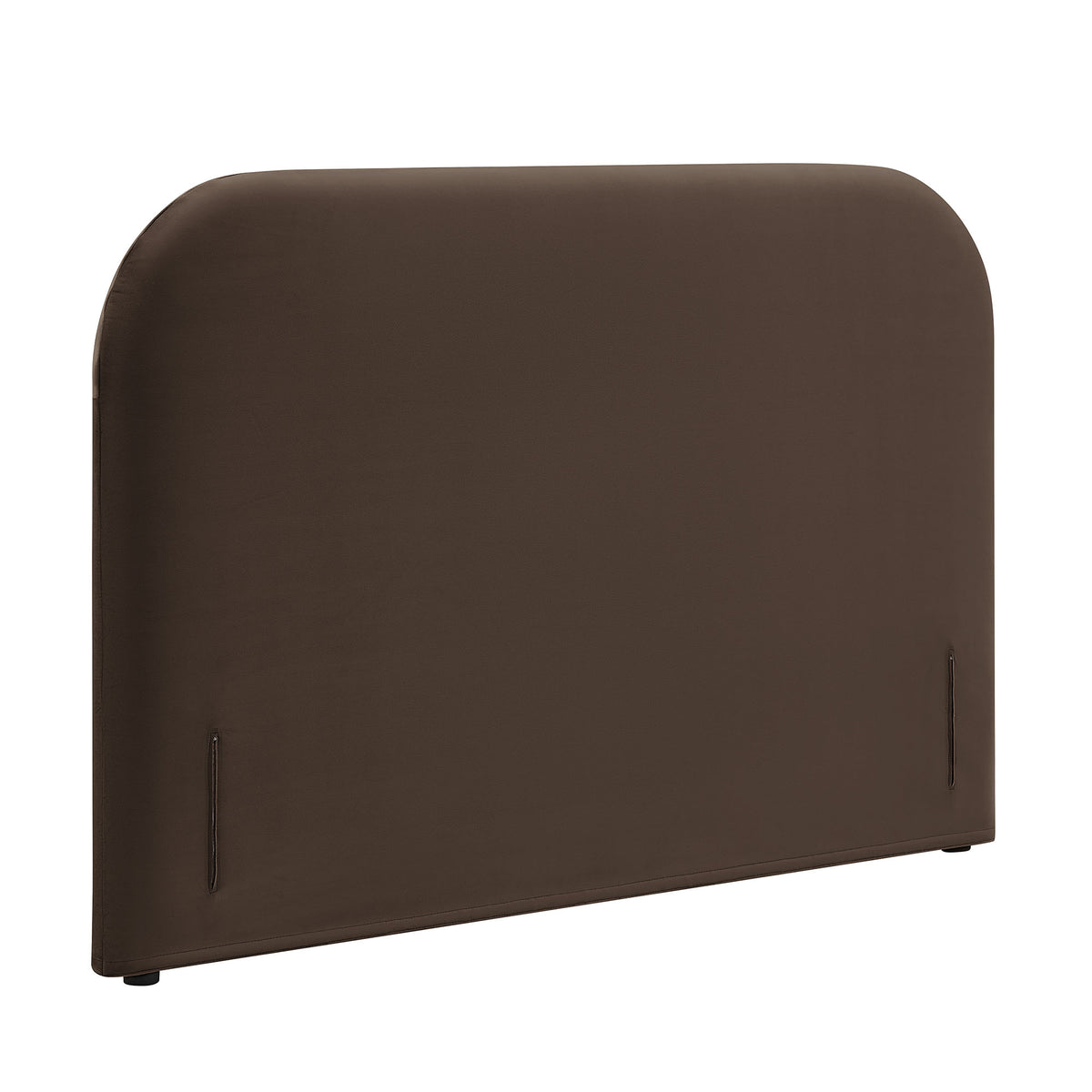 Keynote Queen Size Stain-Resistant Performance Velvet Headboard - Chocolate Brown