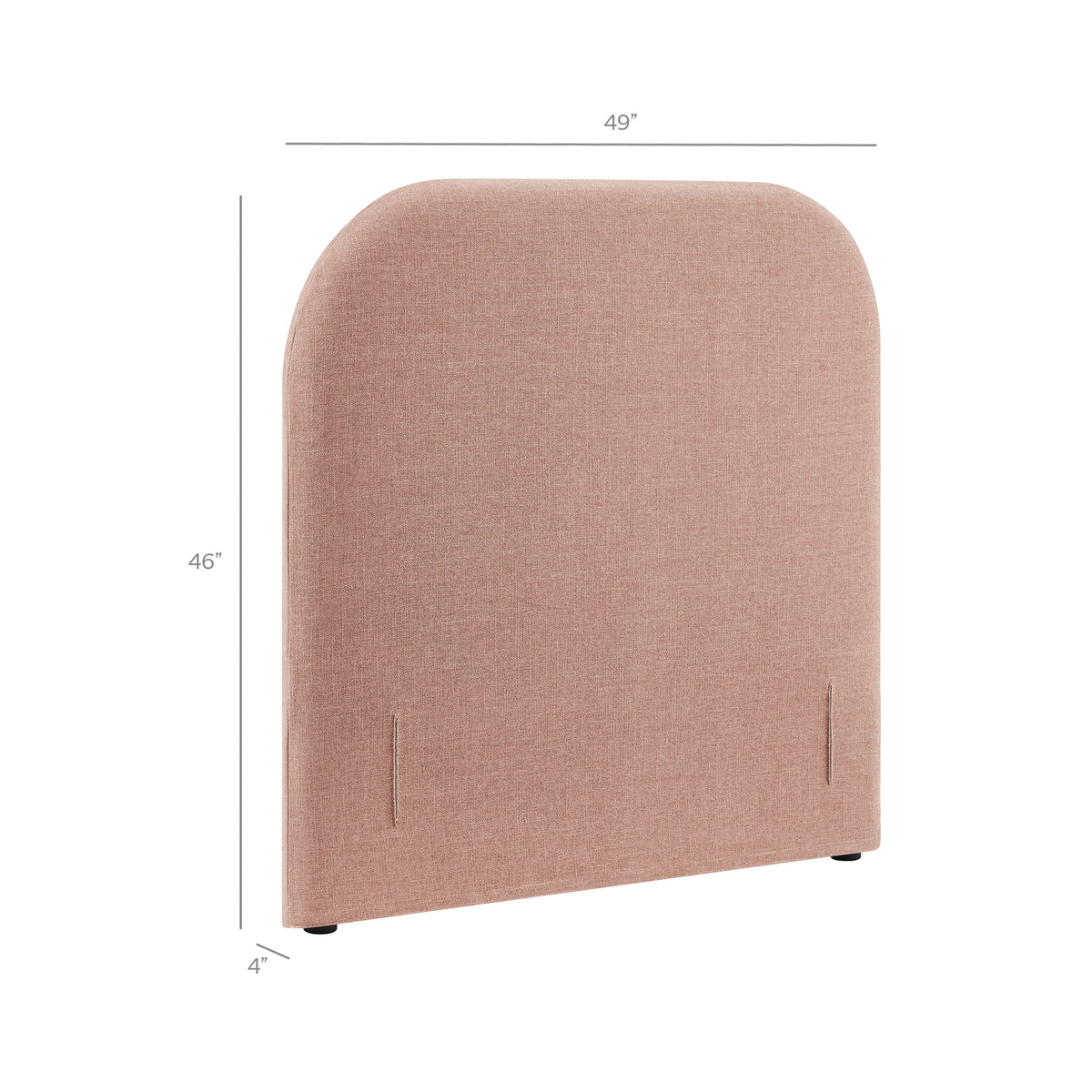 Keynote Twin Size Upholstered Fabric Headboard - Blush