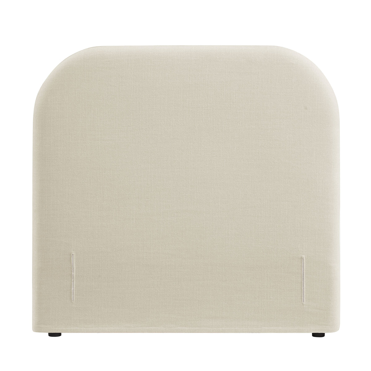 Keynote Twin Size Upholstered Fabric Headboard - Ecru