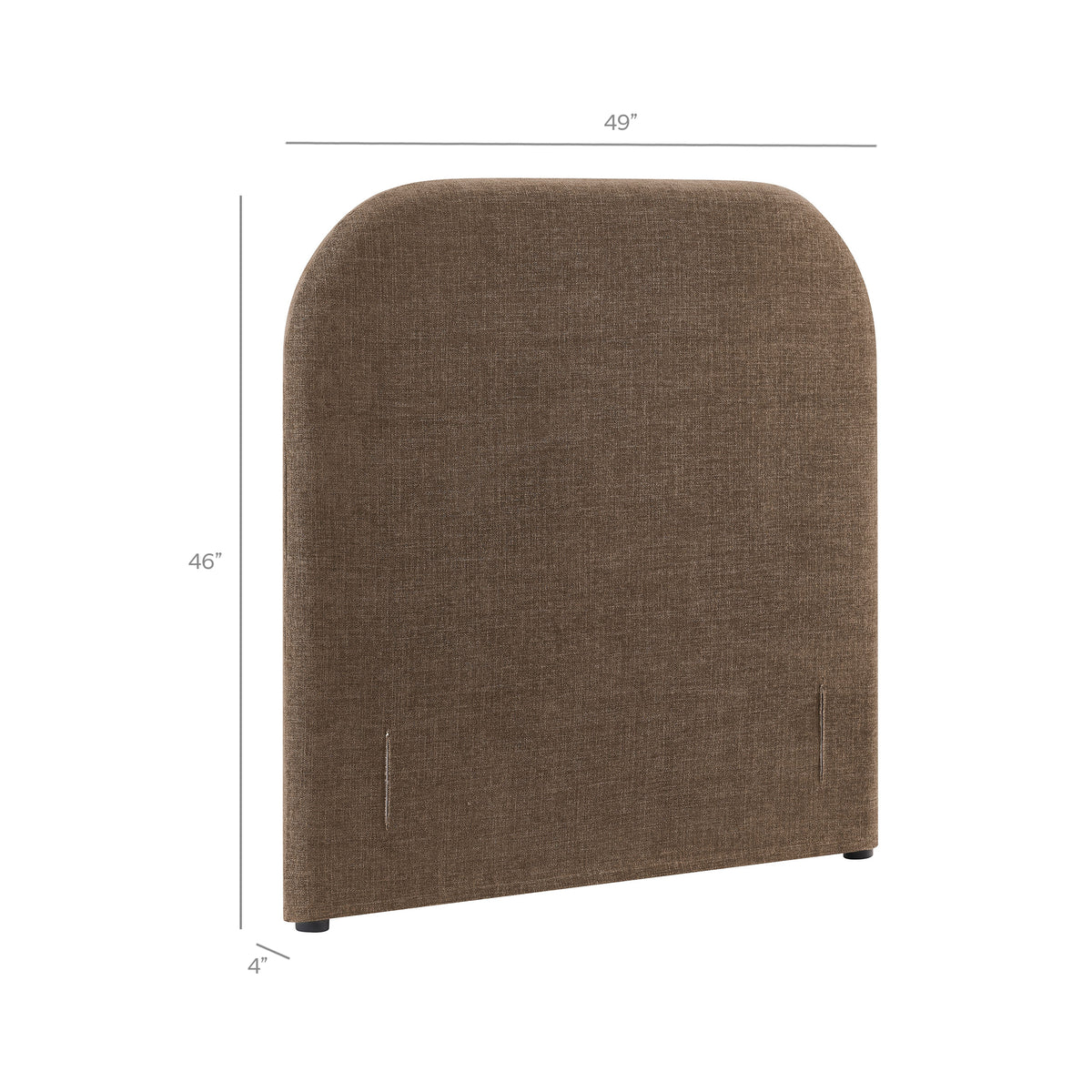 Keynote Twin Size Upholstered Fabric Headboard - Mocha