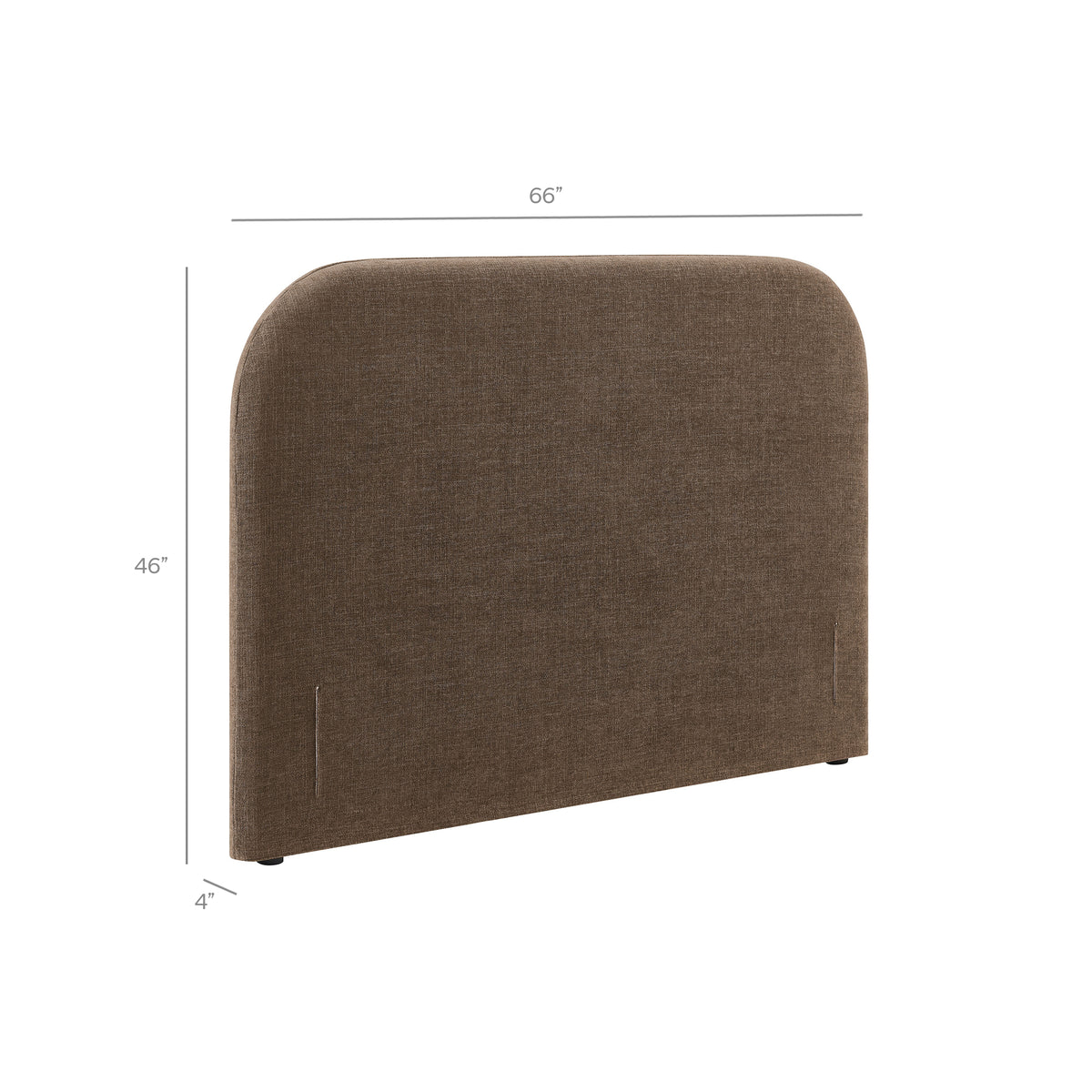 Keynote Full Size Upholstered Fabric Headboard - Mocha