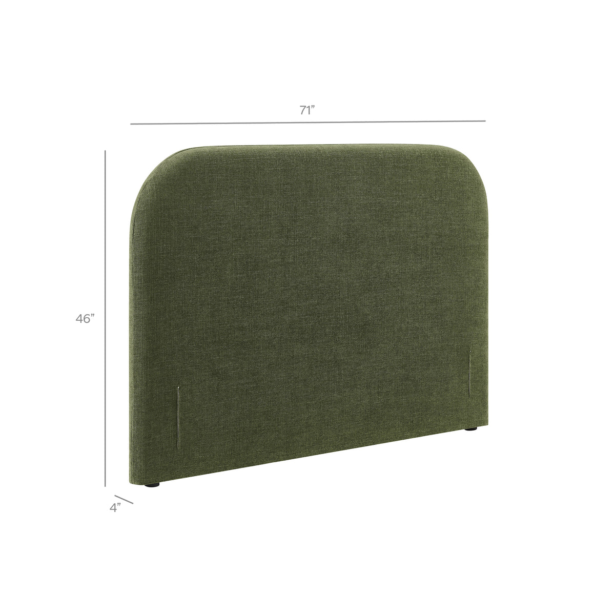 Keynote Queen Size Upholstered Fabric Headboard - Foliage