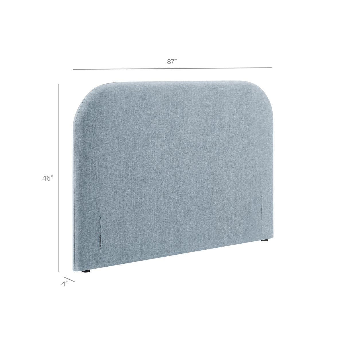 Keynote King Size Upholstered Fabric Headboard - Sky