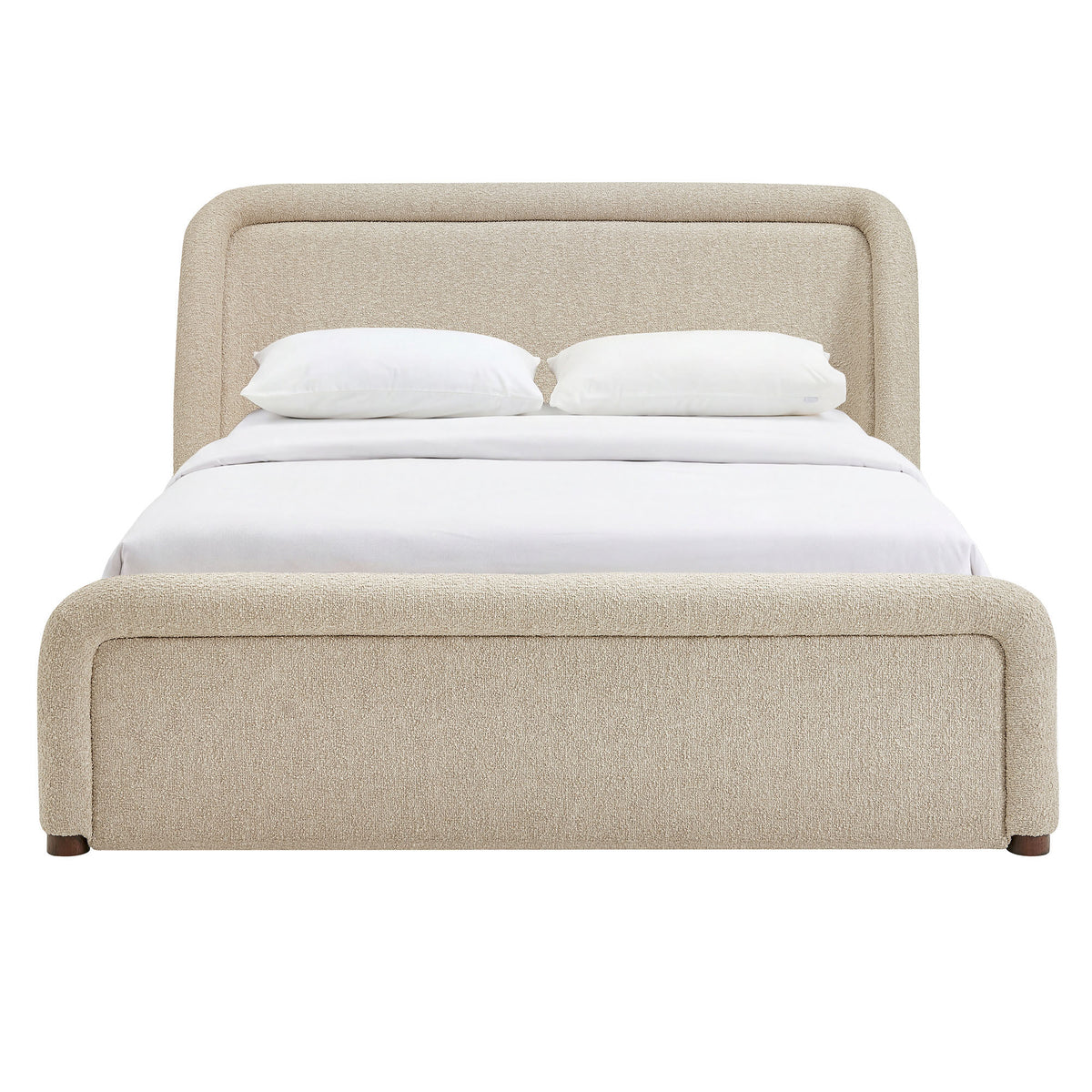 Tasmin Queen Upholstered Fabric Platform Bed - Linen