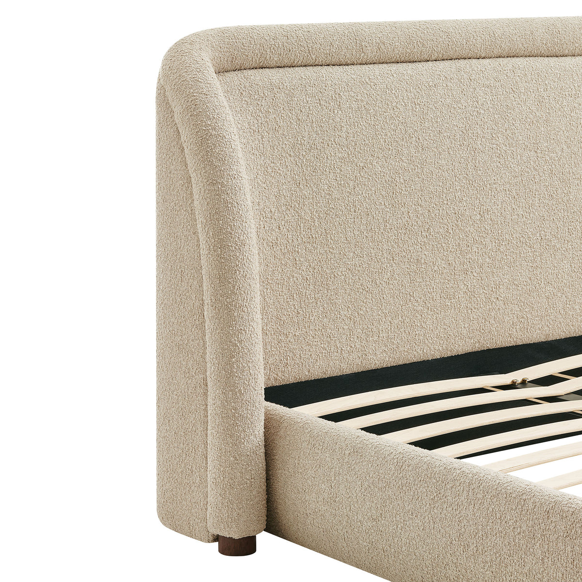 Tasmin Queen Upholstered Fabric Platform Bed - Linen
