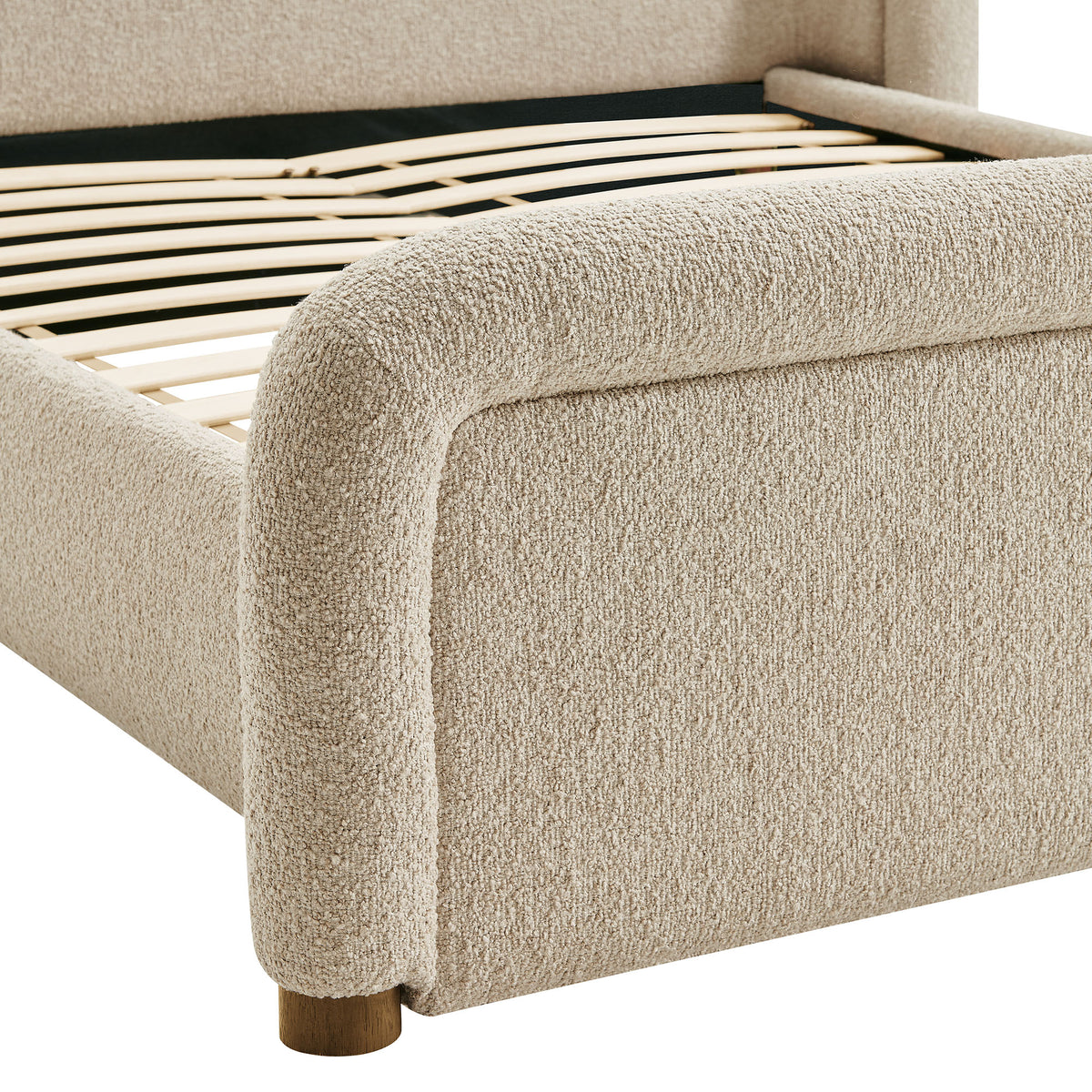 Tasmin Queen Upholstered Fabric Platform Bed - Linen