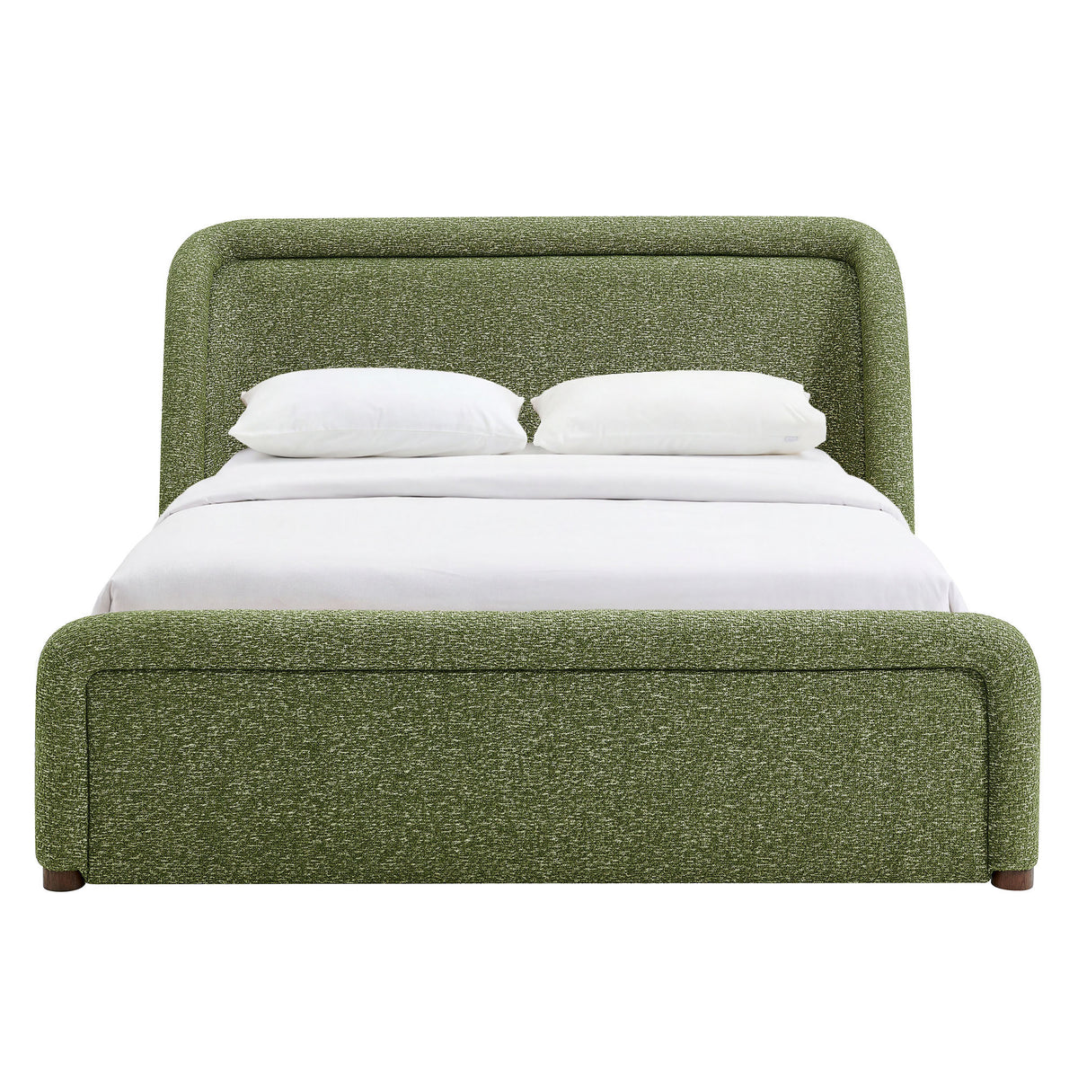 Tasmin Queen Upholstered Fabric Platform Bed - Olive
