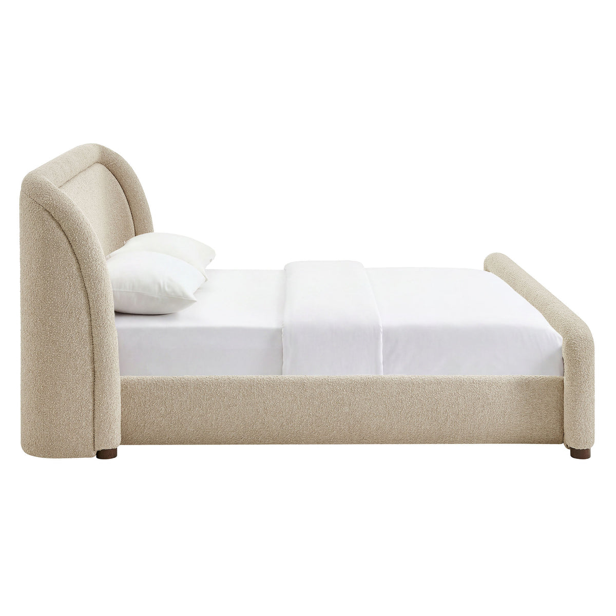 Tasmin King Upholstered Fabric Platform Bed - Linen