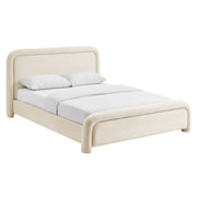Beck Queen Performance Velvet Platform Bed - Alabaster