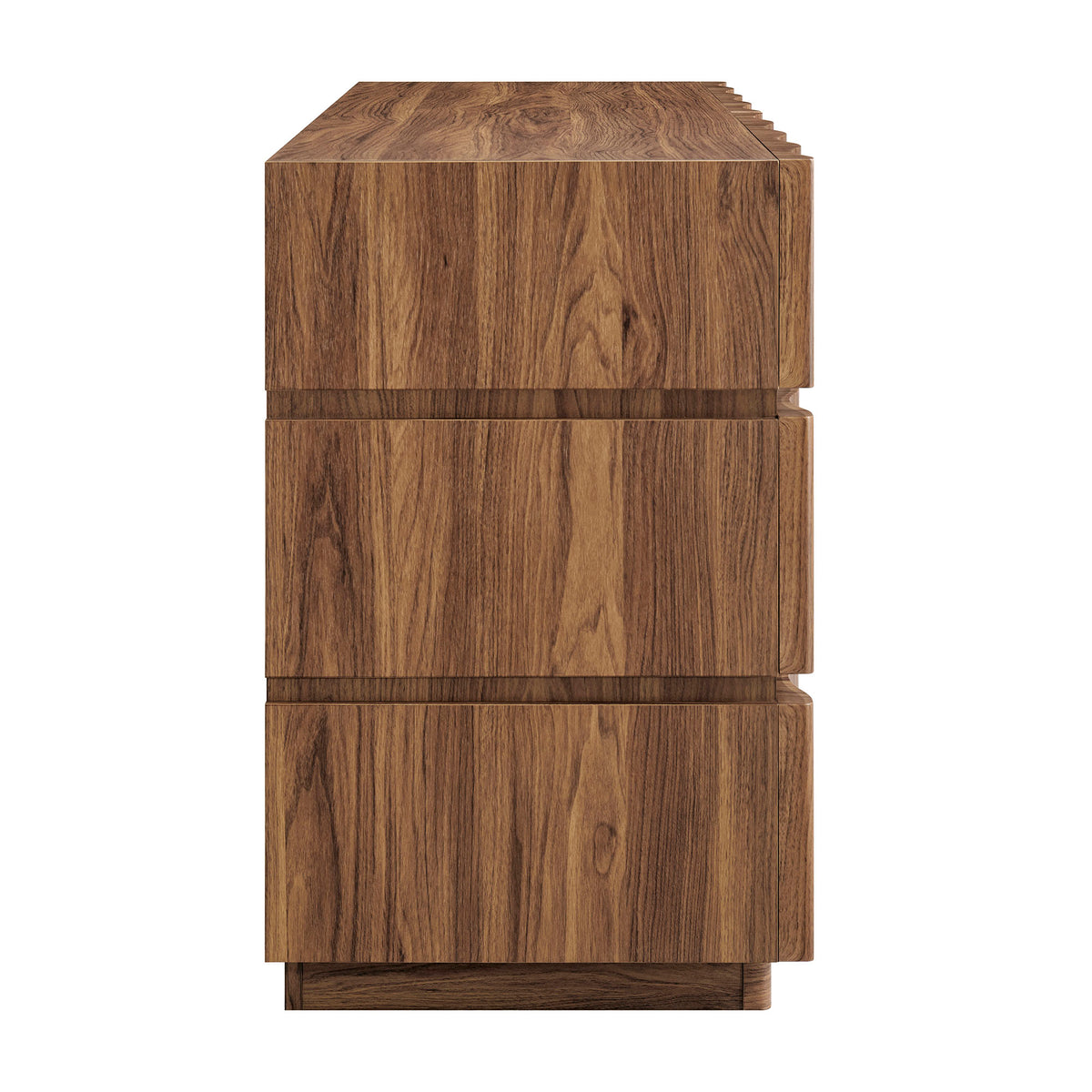 Isola Wavy 6 Drawer Dresser - Walnut