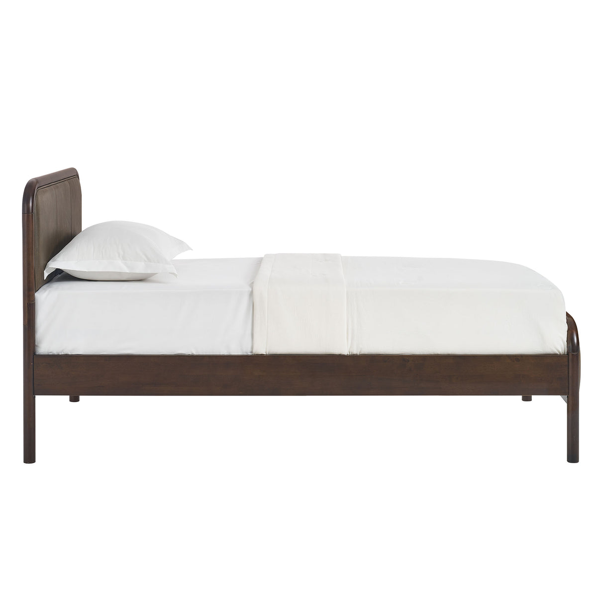 Wexford Vegan Leather Twin Platform Bed - Wenge Mushroom