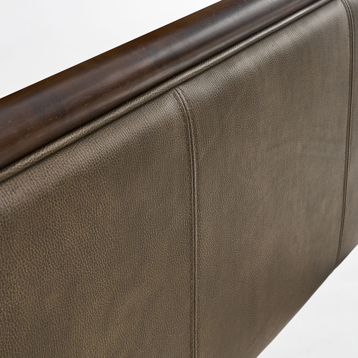 Wexford Vegan Leather Twin Platform Bed - Wenge Mushroom