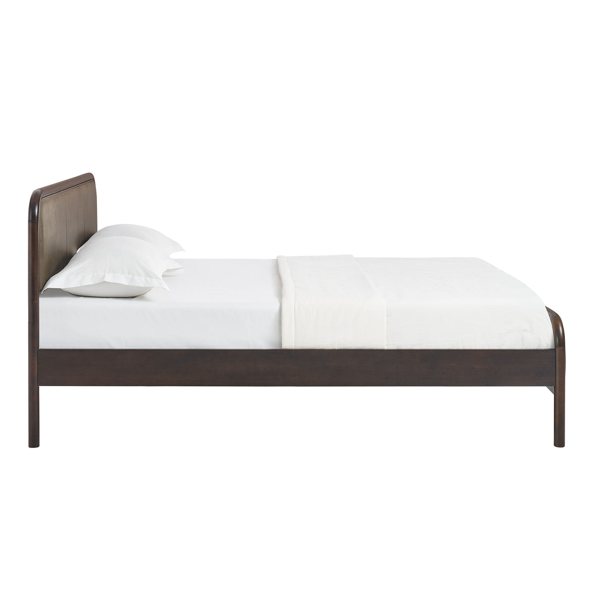 Wexford Vegan Leather Queen Platform Bed - Wenge Mushroom