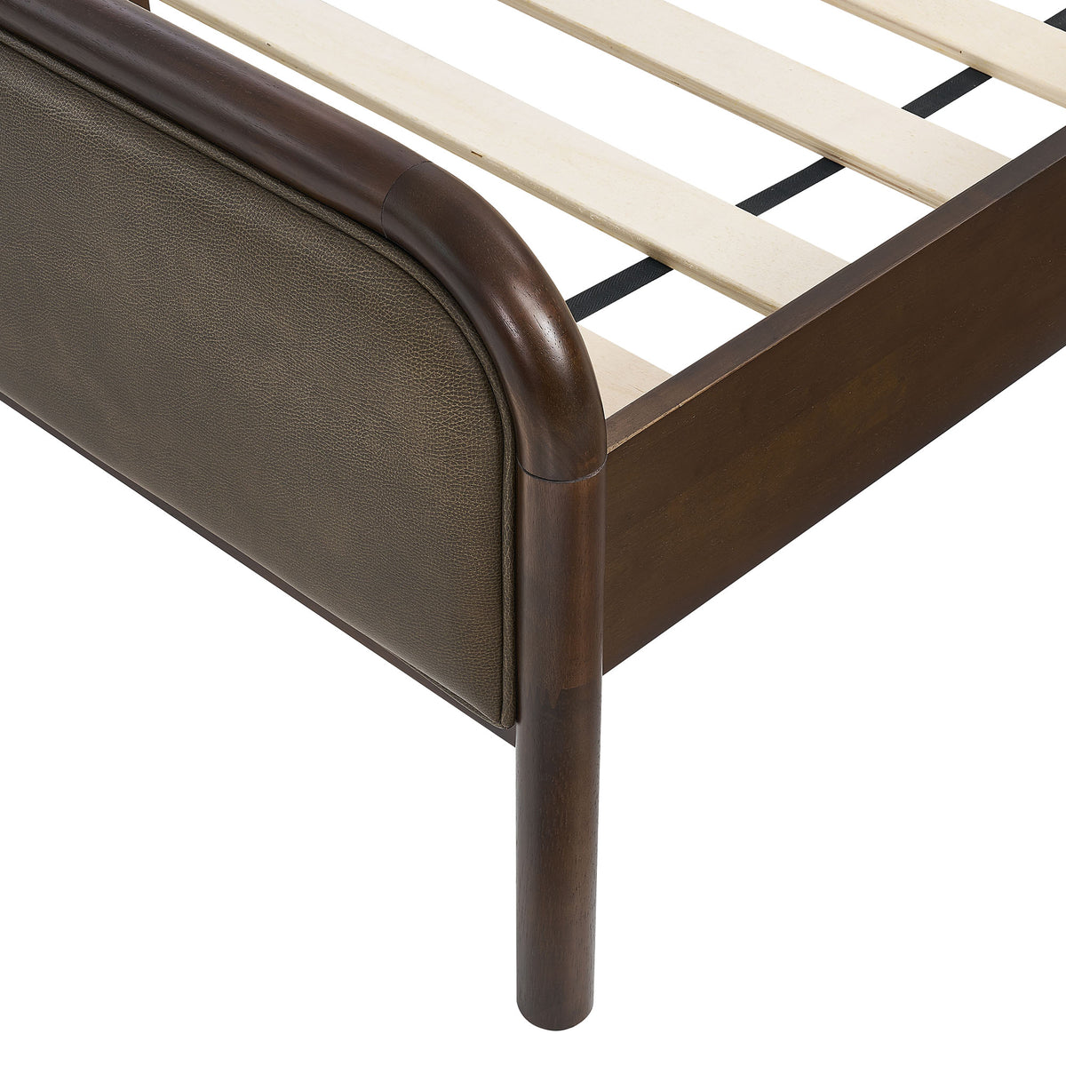 Wexford Vegan Leather Queen Platform Bed - Wenge Mushroom