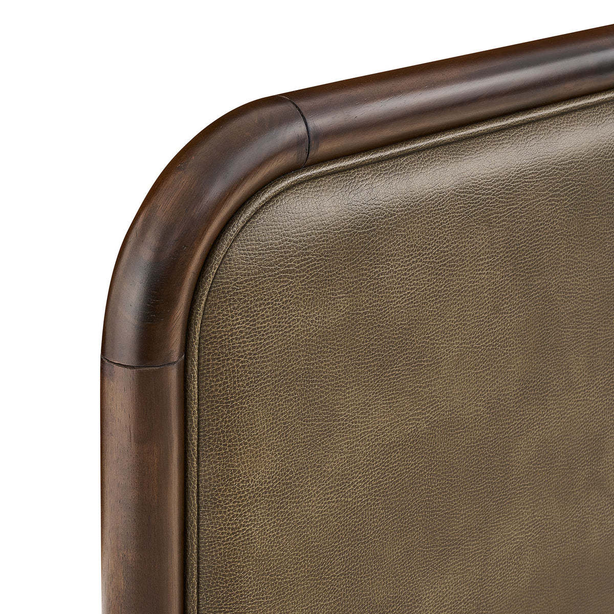 Wexford Vegan Leather King Platform Bed - Wenge Mushroom