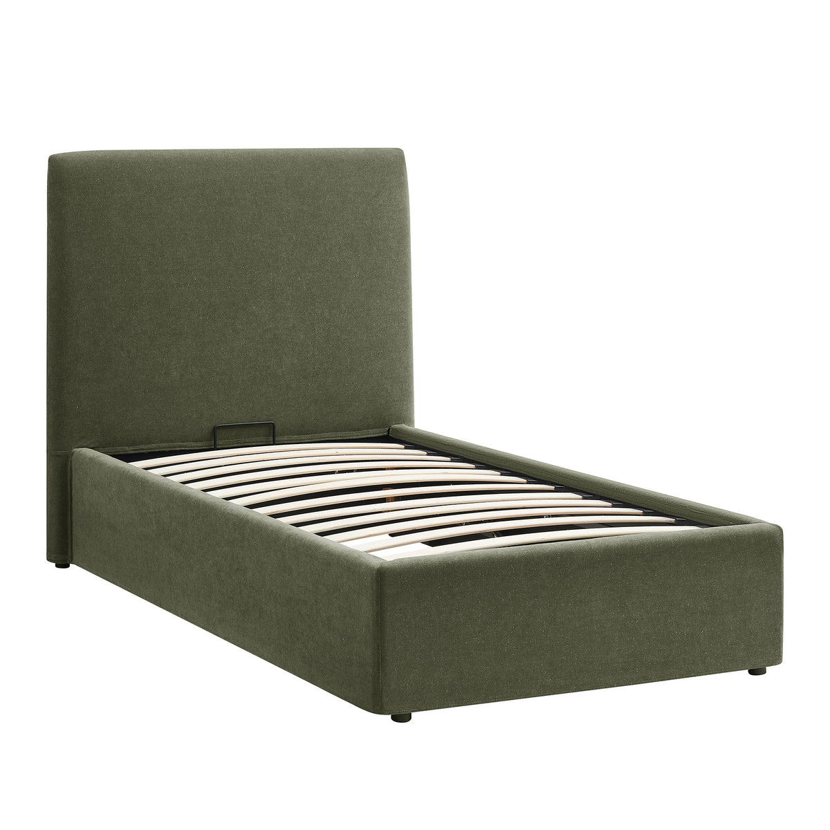 Pemberly Linen Blend Slipocovered Twin Size Storage Bed - Sage