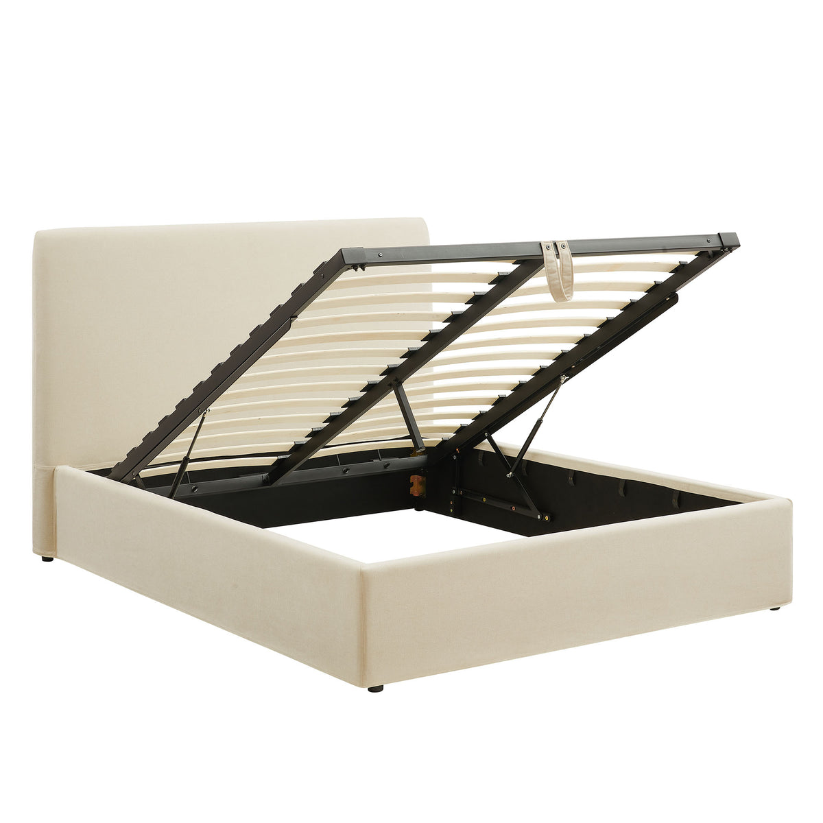 Pemberly Linen Blend Slipcovered Full Size Storage Bed - Linen