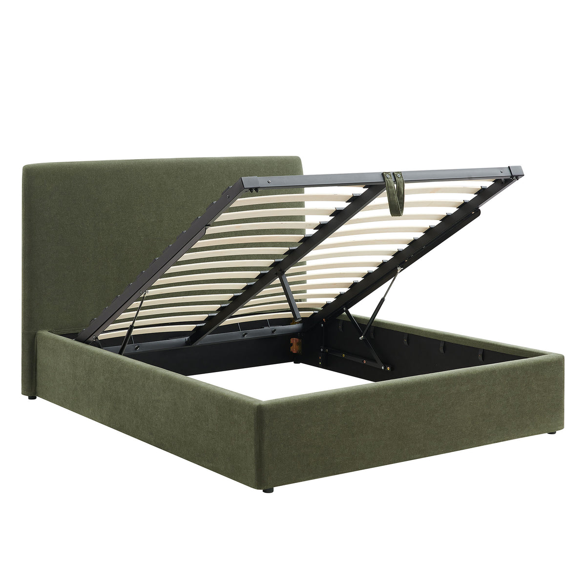 Pemberly Linen Blend Slipcovered Full Size Storage Bed - Sage